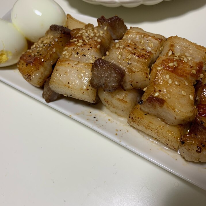 おつまみに最適な焼き豚バラ!